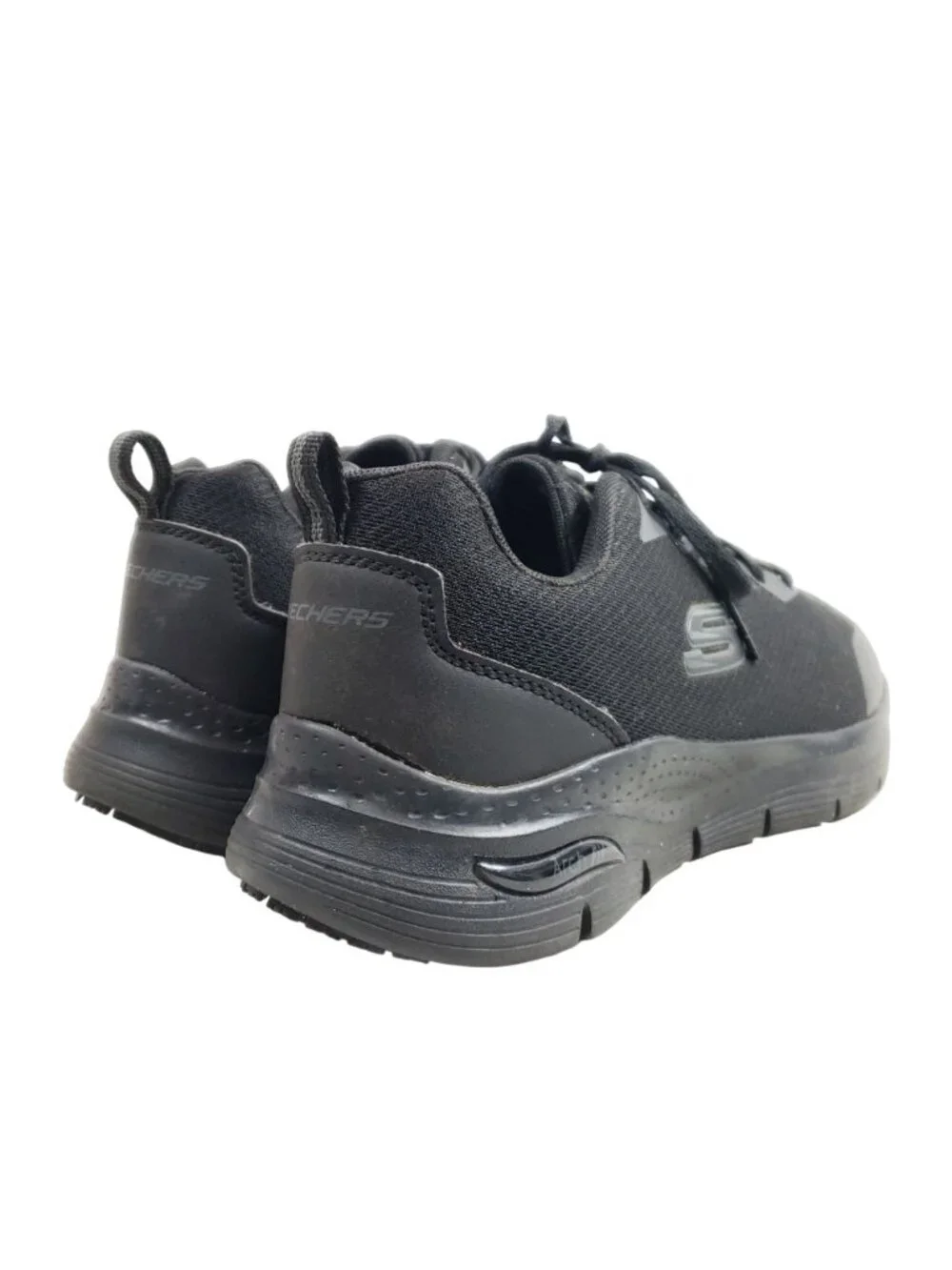Skechers Mens Size 11 Black Lace-Up Slip-Resistant Work Shoes - Picture 3 of 9